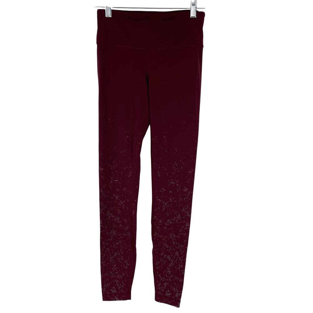 Lululemon Speed Wunder Mid Rise Tight 28" Size 4 Speckle Shine Garnet